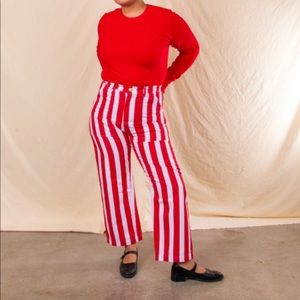 Big Bud Press vintage stripe red & white work pant